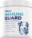 PetHeal Immune Guard - Support avancé pour chiens avec le cancer- ingrédients naturels - Arôme de beurre d'arachide - APRX. 55 Chews doux