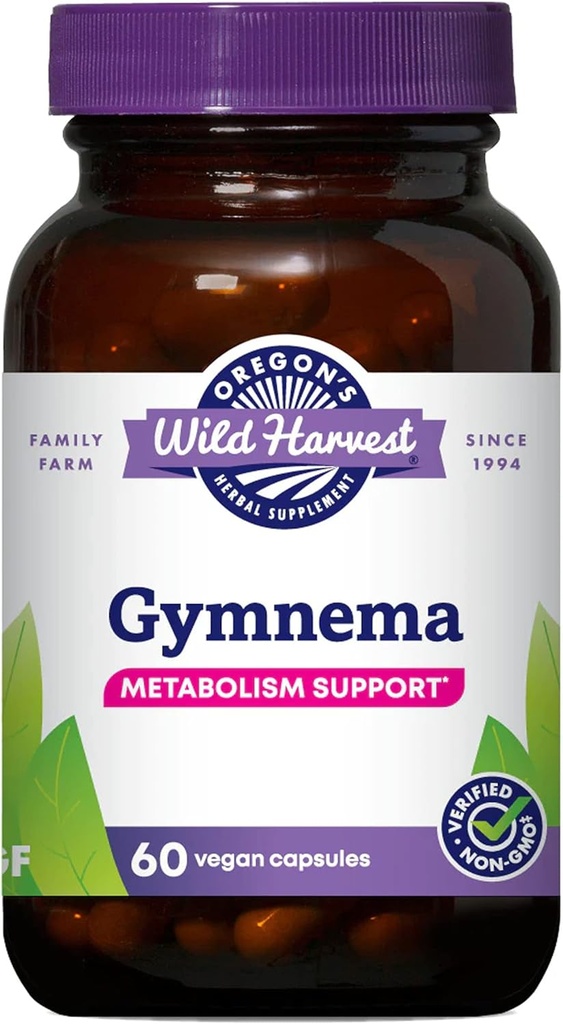 La récolte sauvage de l'Oregon Gymnema Herbal Supplément Capsules végétaliennes, 60 comte