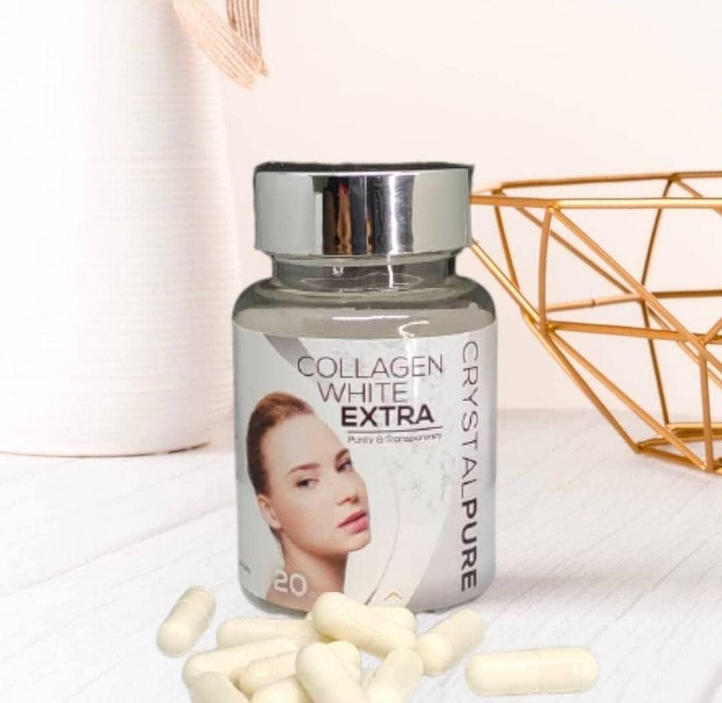 Collagène blanc extra cristal pur peau supplément de glutathion