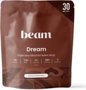 Beam Dream Sleep Powder, L-Theanine, Apigenin, Reishi et Magnésium, troisième partie testé aide au sommeil naturel et supplément de sommeil pour le sommeil profond, relaxation et récupération, soutien de sommeil naturel, 30 portions