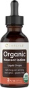 Carlyle Organic Nascent Iodine Liquid Drops... 2 fl oz.. Supplément végétalien....