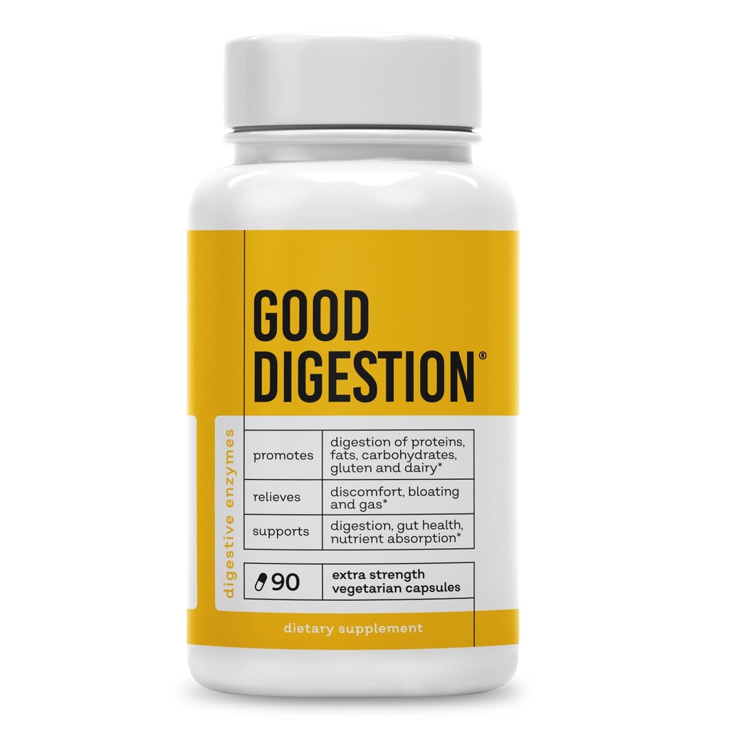 Enzymes digestifs extra-résistants Formule All-in-One Relief rapide de soufflage et de gaz Relief de digestion pour les glucides, les graisses, les protéines, le gluten, les produits laitiers