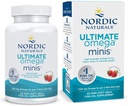 Nordic Naturals Ultimate Omega Minis, Fraise Flavor - 60 Minis Gels mous - 1120 mg Omega-3 - Supplément d'huile de poisson de haute puissance - EPA & DHA - Promotion de la santé cérébrale et cardiaque - 30 portions