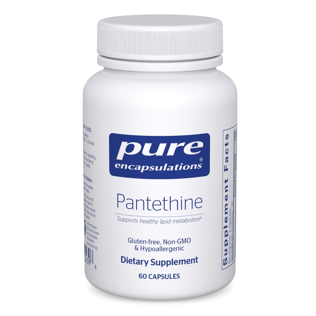 Encapsulations pures Pantethine , supplément hypoallergénique soutient le métabolisme lipidique sain et la fonction cardiovasculaire , 60 Capsules
