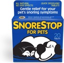 SnoreStop for Pets 20 Chewable Tablets I Natural Anti-Snoring Solution I Snore Relief for Dogs Cats I Stop Snoring Aid I Sleep Remedy I Device Free I Helps Stop Snores I Anti-Snore Aid