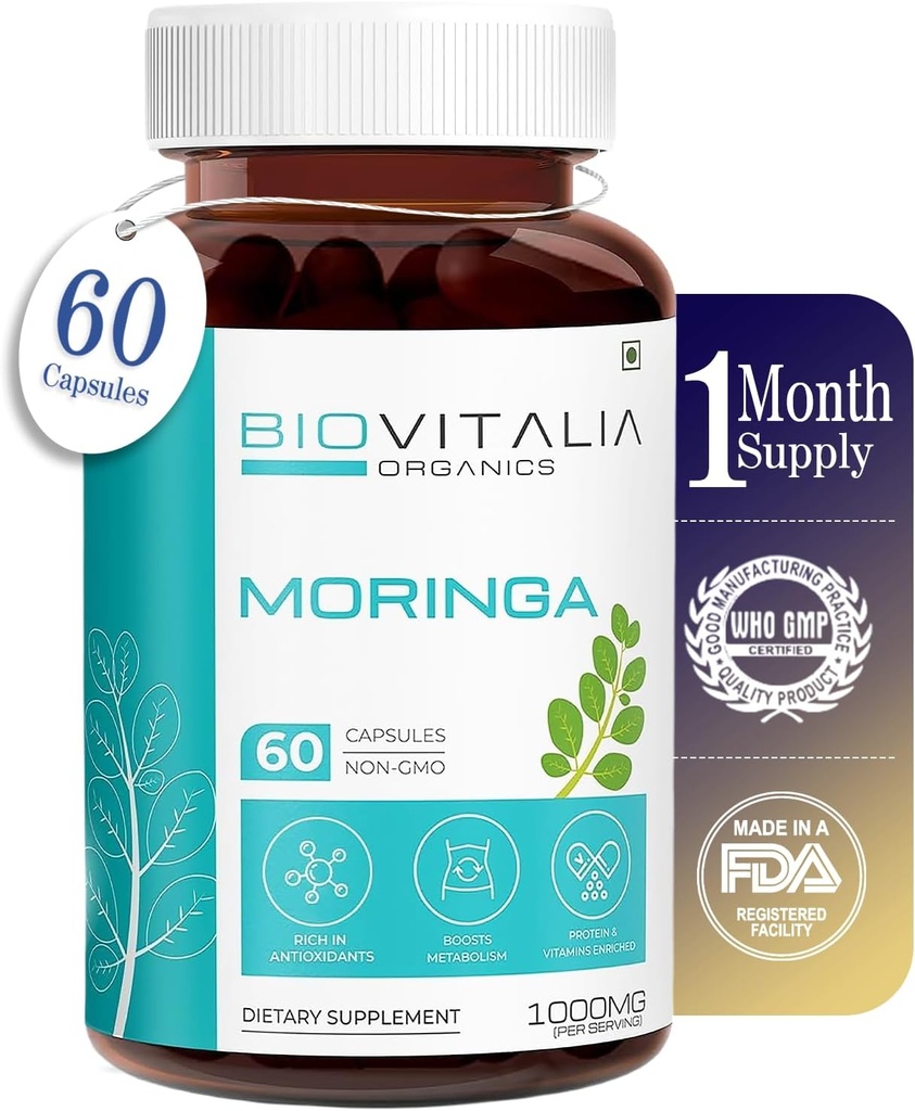 Biovitalia Moringa 1000mg' Utile dans la santé et le bien-être d'ensemble