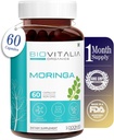 Biovitalia Moringa 1000mg | Helpful in Overall Health and Wellness | Immunity Booster | Boost Metabolism and Digestion | Good for Skin & Hairs - 60 Vegan Capsule