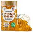 BioVit L Gommies de Tyrosine - Supplément de Tyrosine Amino Acid L activé - Focus naturel, complément d'humeur et d'énergie pour les enfants et les adultes - L-Tyrosine 1000MG par portion, 500MG par Gummy - 60 Gommies végétaliens