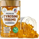 BioVit L Gommies de Tyrosine - Supplément de Tyrosine Amino Acid L activé - Focus naturel, complément d'humeur et d'énergie pour les enfants et les adultes - L-Tyrosine 1000MG par portion, 500MG par Gummy - 60 Gommies végétaliens