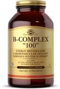 Solgar B-Complex "100", 250 Capsules végétales - Support du système nerveux - Soutien Métabolisme énergétique - Non-OGM, végétalien, sans gluten, sans laiterie, casher - 250 portions