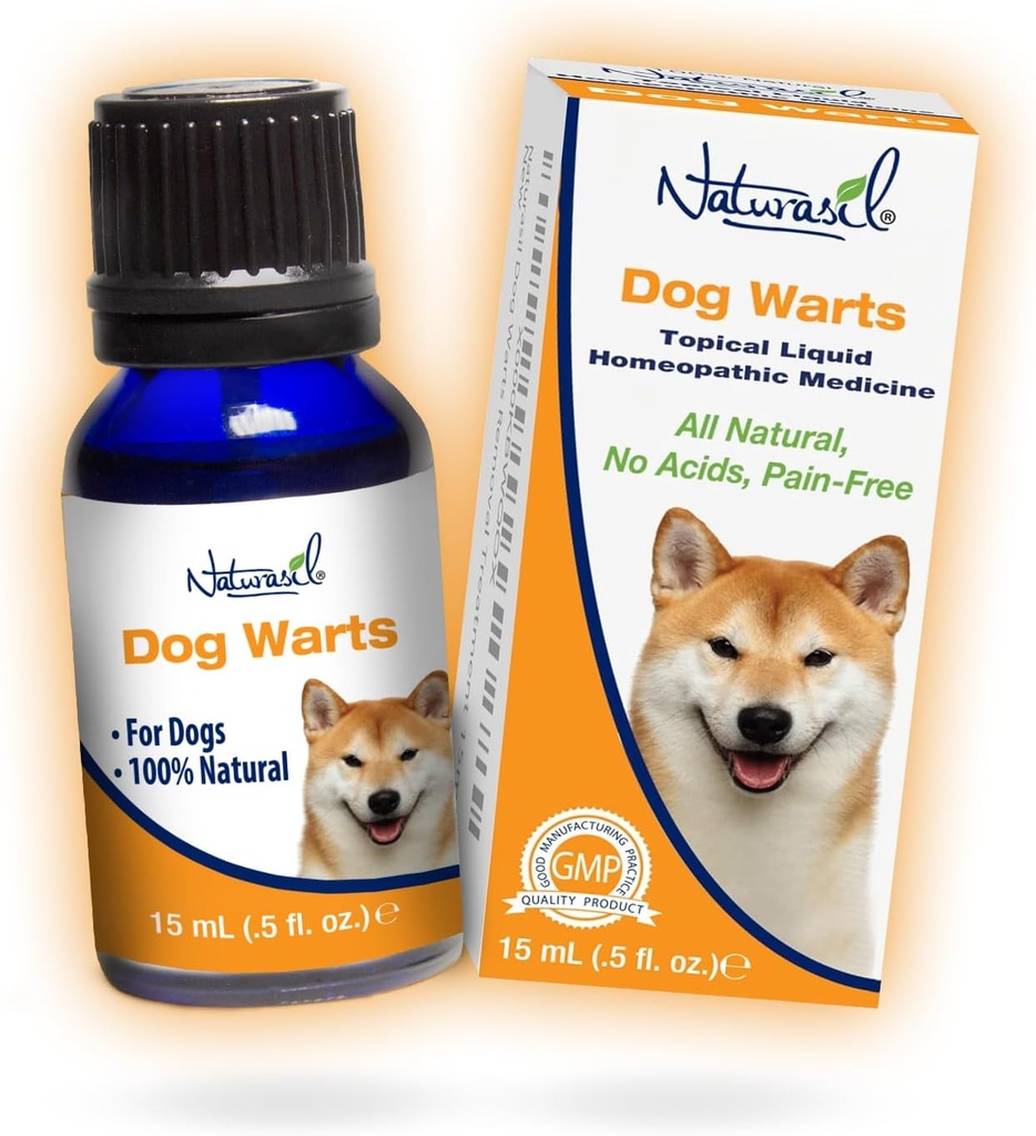 Enlever les verrues pour chiens tout naturel par Naturasil — Pur Thuja & Extraits de plantes pour Enlever les verrues topiques et la peau Blemish sur les animaux de compagnie