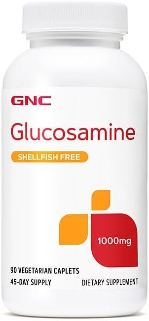 GNC Glucosamine 1000mg Supplément, soutient la fonction articulaire saine, favorise la flexibilité articulaire, 45 services