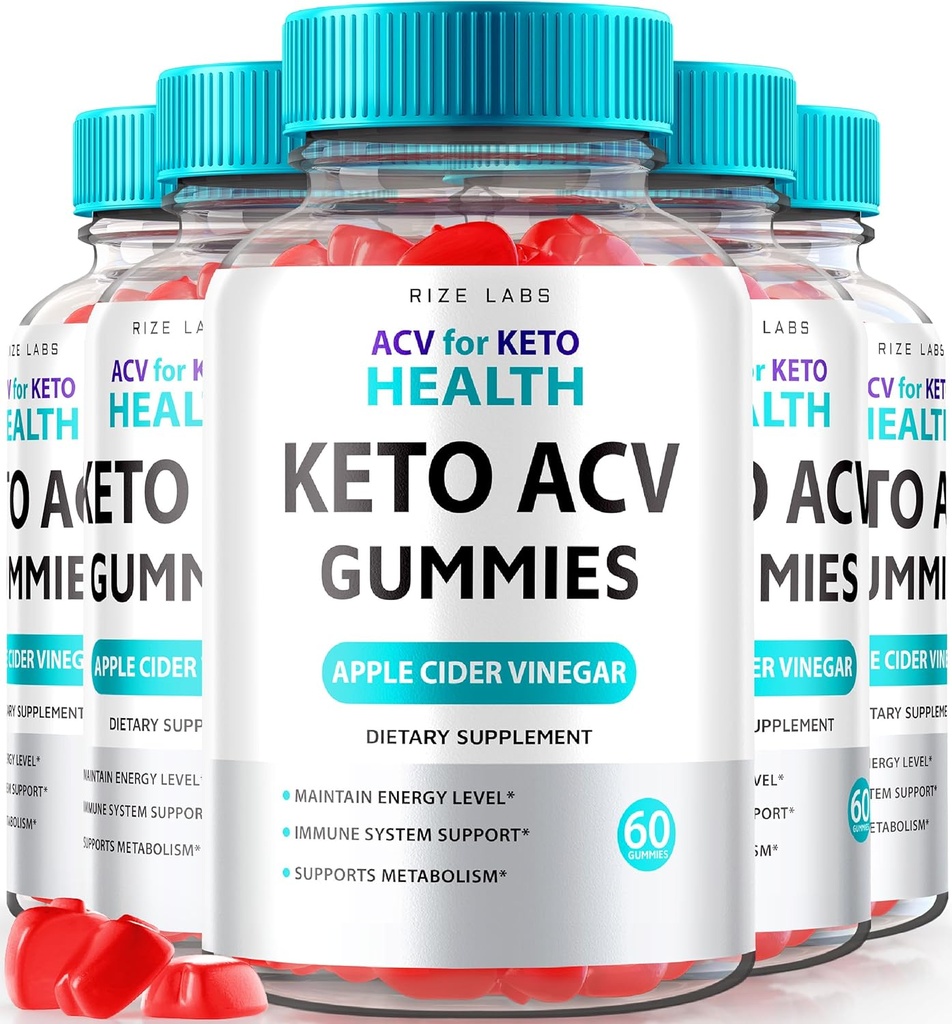 rize labs - ACV for Keto Health Gummies - 750mg Advanced Weight Loss with Apple Cider Vinegar ACV Supplement for Belly Fat (300 Gummies)
