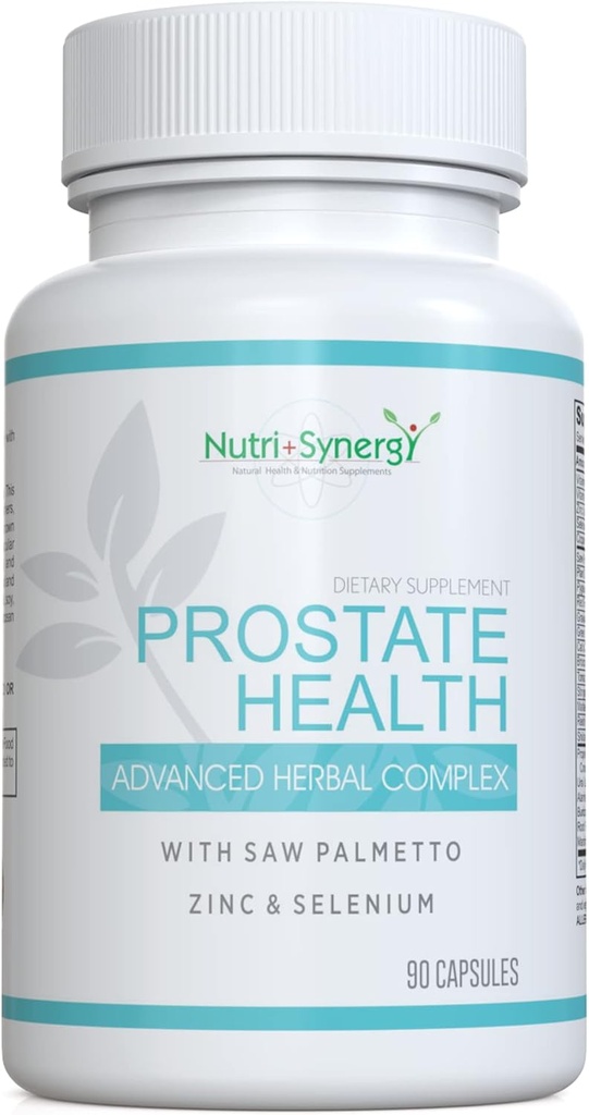 Santé de la prostate - Saw Palmetto, Zinc, Vitamines B6 & E, Sélénium, Formule avancée pour le soutien de la prostate. 90 Capsules