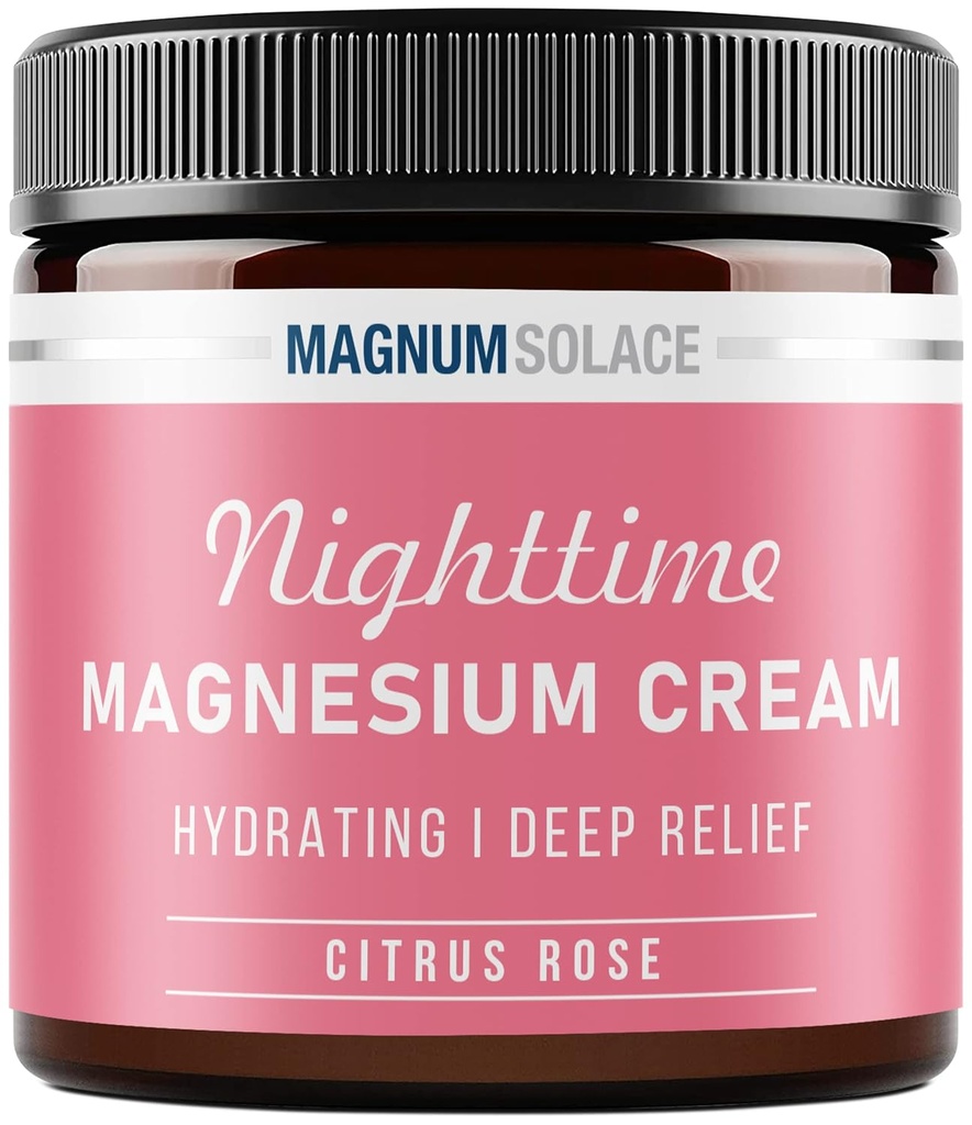 Lotion de magnésium – Crème de magnésium nocturne – Appliquer sur les muscles des jambes, les bras ou la poitrine - Chlorure de magnésium topique – États-Unis Made and Safe for Kids (Citrus Rose) 4 Fl Oz (Paquet de 1)
