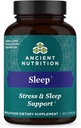 Ancient Nutrition Ashwagandha pour le soutien du sommeil, pour le stress et le soutien du sommeil, favorise la relaxation mentale, sans gluten, Paléo et Keto Friendly, 60 Capsules