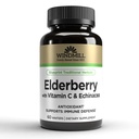 Moulin à vent Elderberry avec capsules de vitamine C et d'échinacée 60 Ea