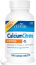 21st Century Calcium Citrate Petites + D3 Coated Tablets - 200 Tablets, Pack of 3