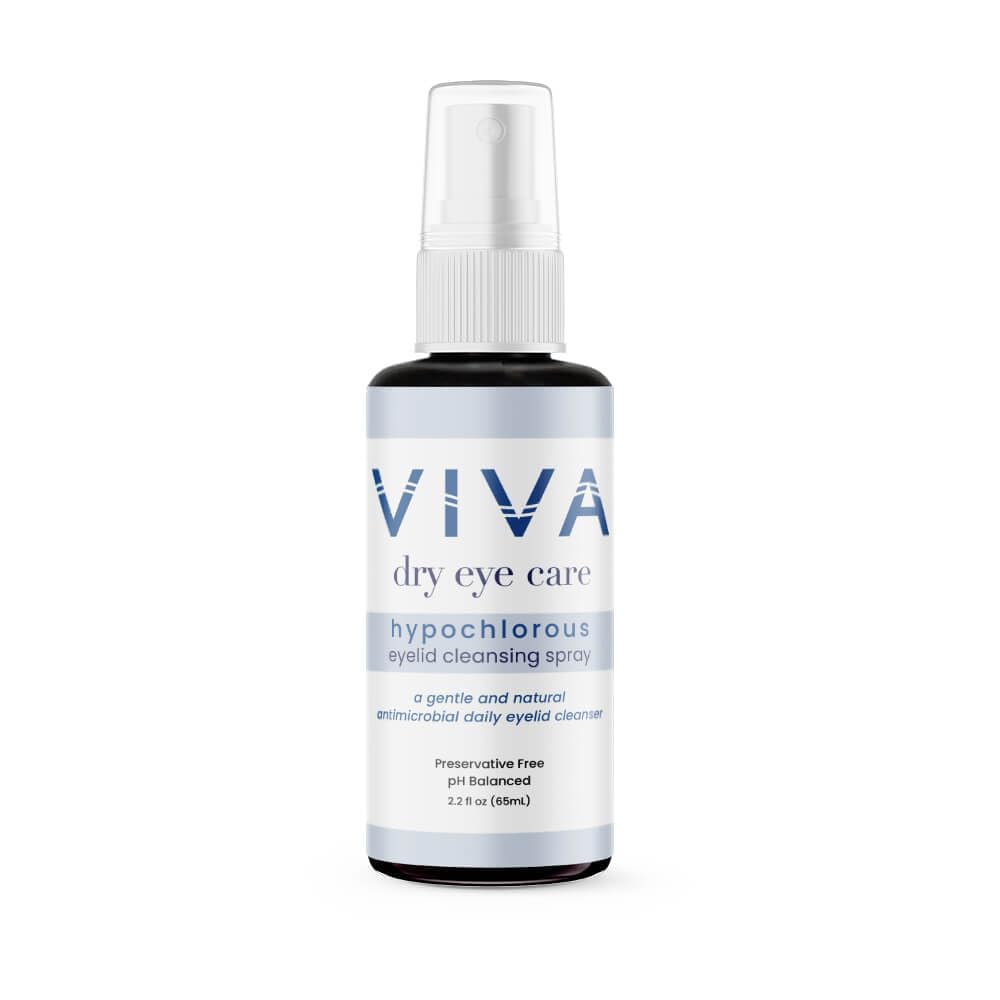 Vaporisateur de nettoyage des paupières VIVA pur, acide hypochloroique, doux, efficace pour nettoyer les paupières et les laches afin d'éliminer les allergènes, la saleté, les huiles, le maquillage