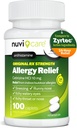Médicaments antiallergiques 24h/24 - Chlorhydrate de cétirizine 10mg comprimés - Comparez avec l'ingrédient actif à Zyrtec Antihistamine Meds - Pills Allergiques Générique pour Allergy Relief (100 Compte)