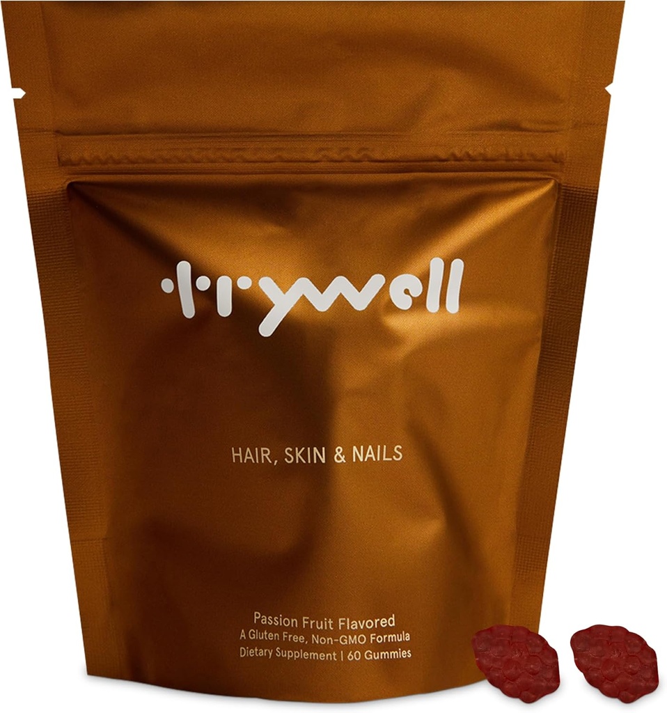 Hair, Skin & Nails Gummy Vitamin | Chewable, Nutritious, and Convenient | Pectin-Based, Vegetarian, and Naturally Colored & Flavored | Made in The USA