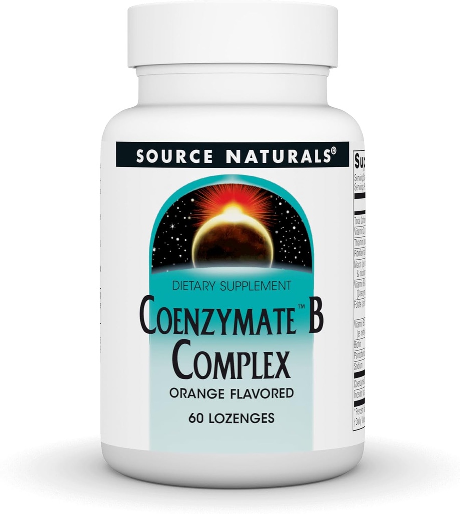 Coenzymated B Complexe Sublingual Orange Source Naturals, Inc. 60 Lozenge