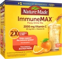 Nature faite ImmuneMAX Fizzy Drink Mix, avec vitamine C, vitamine D, et supplément de zinc pour le soutien immunitaire, absorption rapide, 30 Stick Packs, 0.4 Ounce