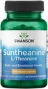 Swanson Amino Acid Double Potentialité Suntheanine L-Theanine 200 Milligrammes 60 Capsules de Veg
