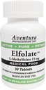 ELFOLATE® 15mg L-méthylfolate Méthylfolate Méthylfolate Medical Food Supplement Professional Strength Active Pure Potent 30 comprimés