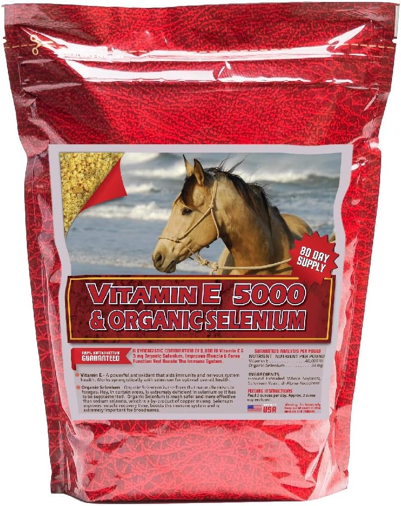 Vitamine E et sélénium organique 10 lb, 5 000 UI de vitamine E et 3 mg de sélénium organique par dose