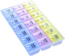 INVODA Pill Case 7 Day Weekly Pill Box with Medicating Reminder Pill Organizer - Matin midi soir quotidien 21 compartiments amovibles