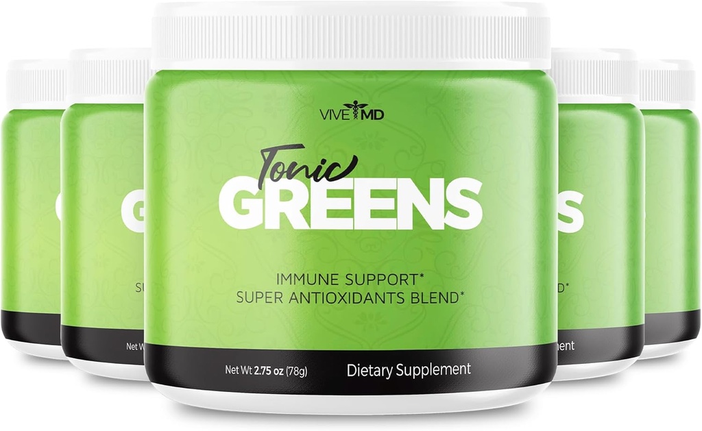 Tonic Greens Vitamin Boost Supplement Formula Official - Natural Green Blend Energy Supplement Extra Strength avec BCAA, L-Glutamine, Vitamine B6, Revolutionary Energy Fix Solution Reviews (5 Pack)