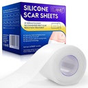 Nouvelles feuilles de cicatrices en silicone transparent(1.60 x 120.00 cm - 3M), Bandes de cicatrices, Bandes de voiture, Reutilisables, Feuilles de suppression de cicatrices professionnelles pour la section C, Chirurgie, Brûlure, Kéloïde, Acne et, Scar Patch.