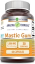 Formules étonnantes Gum mastic 1000 Mg.Supplément Capsules non-GMO.Supplément sans gluten.Fabriqué aux États-Unis (1 Pack.