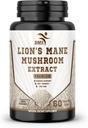 Lion's Mane Pills Mushroom Cognition Capsules (60 Capsules de Véggie) 30% Polysaccharides- Lions Mane Extract Capsules (en anglais seulement)