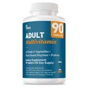 Dr Tobias Multivitamine pour les adultes pour les femmes et les hommes, Immune soutenant les vitamines de 42 fruits, légumes, plus probiotiques, multivitamines pour les hommes et les femmes, non-OGM, 90 comprimés, 30 portions