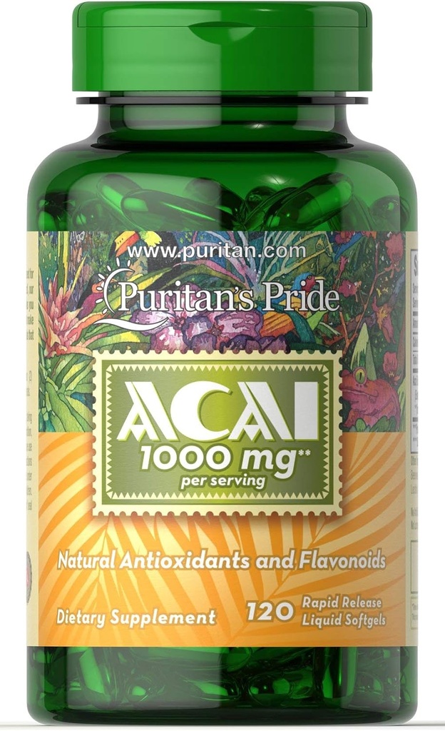 Puritans Pride Acai 1000 Mg, 120 Compte