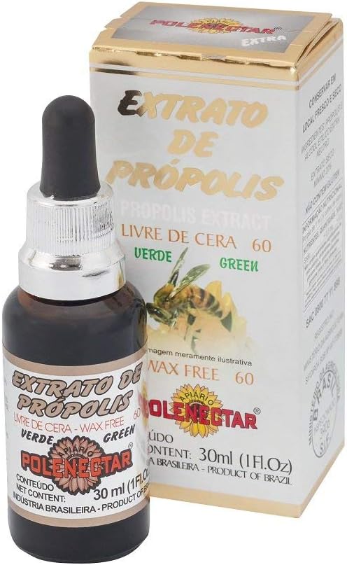 Brésil Importé Premium Abeille Propolis Extract Wax Free 60 (30ml) de Polenectar