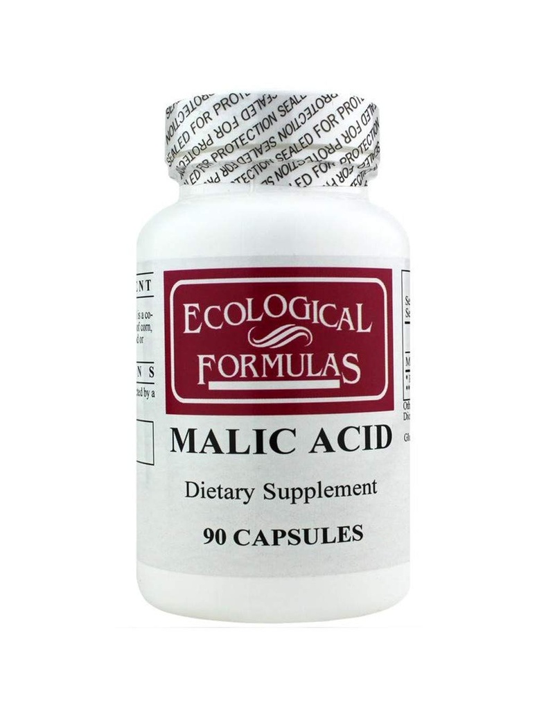 Formules écologiques Acide malique 600 Mg, blanc, 90 Compte