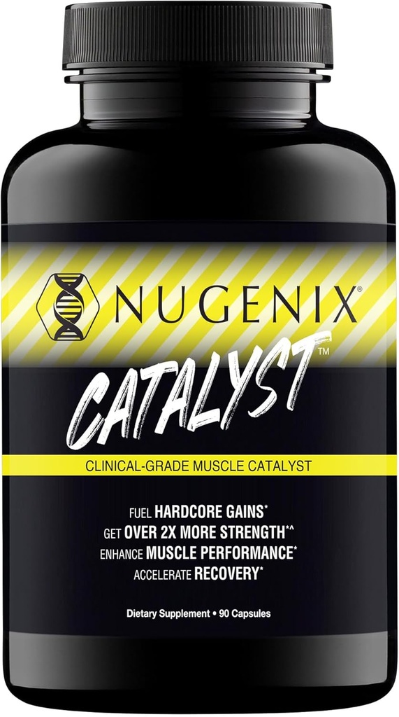 Catalyste Nugenix - Amélioration de la construction musculaire et de la récupération musculaire, Train Harder, Augmenter la performance - 90 Capsules