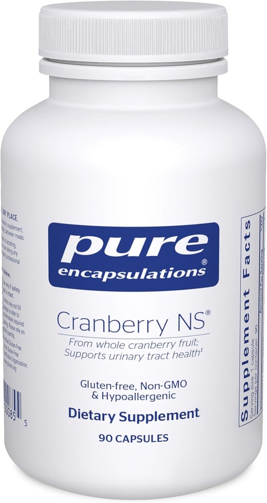 Encapsulations pures Cranberry NS-S Supplément hypoallergénique pour soutenir la santé urinaire 90 Capsules