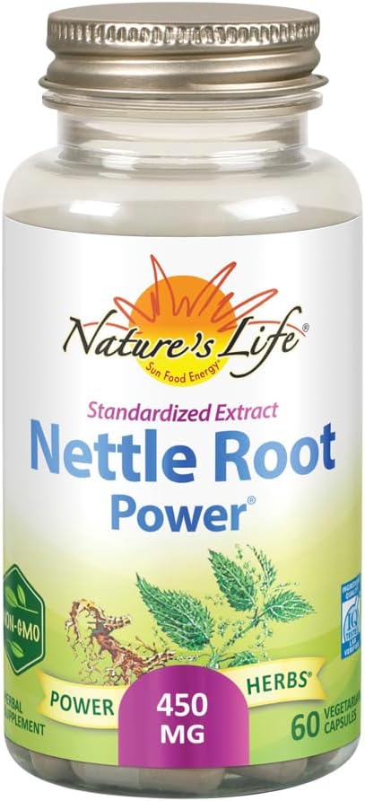ZAND Nature's Life Nettle Root Power 450mg Supplément à base de plantes Formule de santé pour les hommes de la prostate et du piège urinaire