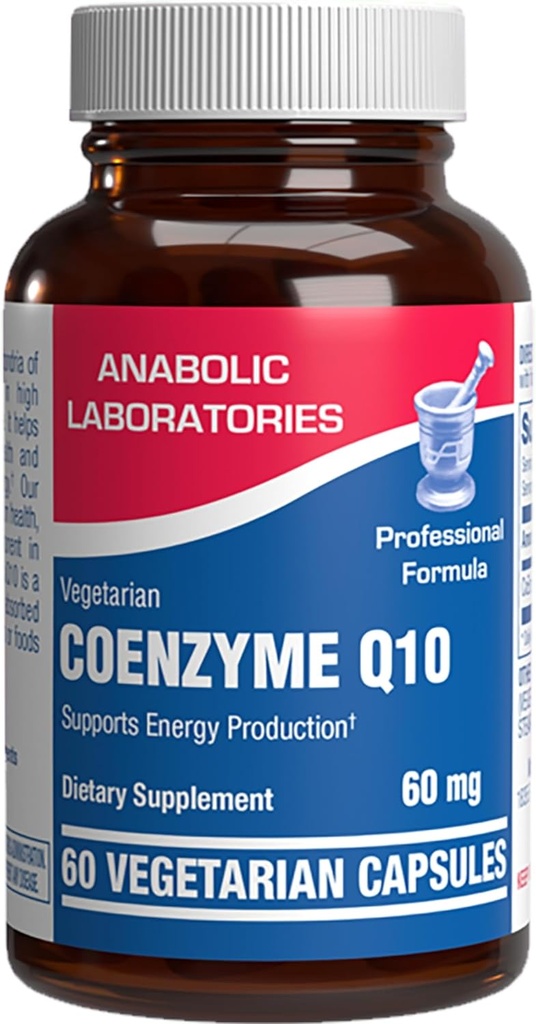 Supplément CoQ10 haute absorption - Formule clinique Coenzyme Q10 60mg pour l'énergie cardiaque de la peau Antioxydant et soutien du cerveau - Facile à avaler - Fabriqué aux États-Unis dans les installations cGMP - 60 portions