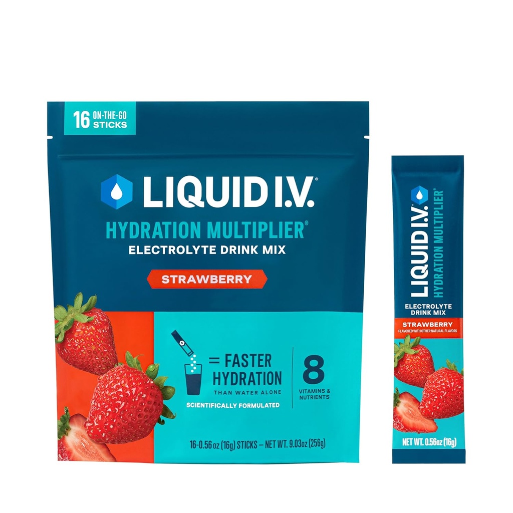Multiplicateur d'hydratation I.V.® liquide - Fraise de fraise
