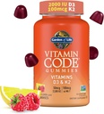 Vitamine D3 + K2 Gommies avec prébiotiques et probiotiques pour la digestion, 2000 UI Vitamine D3 + 100 mcg K2 pour la santé des os et des immunes pour les adultes, code vitamine, non-OGM, sans gluten, 45 Gommes de citron de framboise