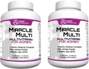 Nutraceutiques hybrides MiracleMulti femme multivitamine avec probiotiques, biotine, acide folique, enzymes + mélange de fruits et légumes - soutien immunitaire, santé cardiaque, énergie: 60 portions (non-OGM) (2)