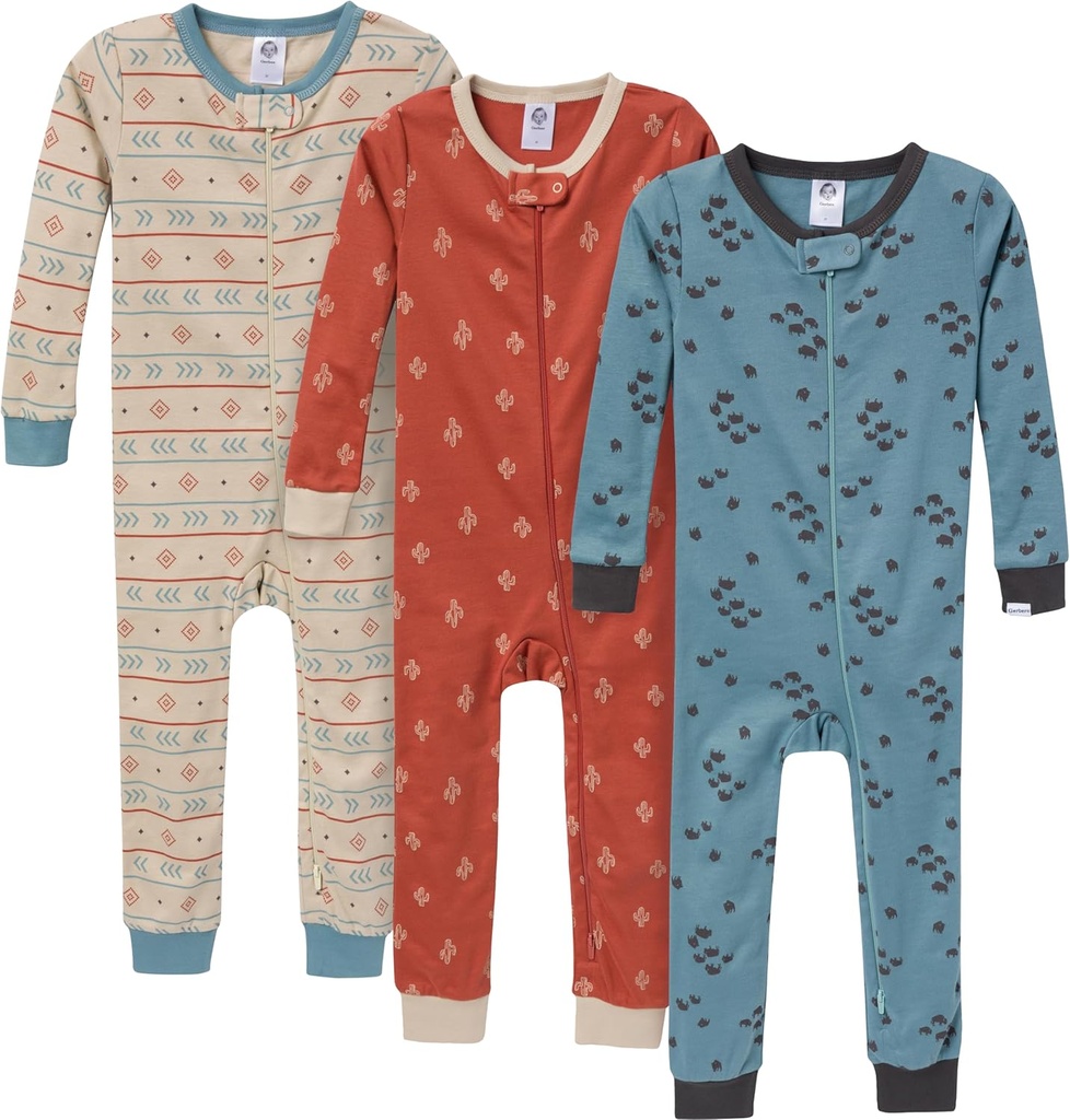Gerber Baby-Boys 3-Pack Snug Fit Footless Pyjamas de coton mono-pièce
