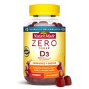 Nature Fait Zéro Sucre Vitamine D3 Gummies 2000 UI (50 mcg) Par service, Bone & Immune Support, Sans Aspartame, 110 Gummies Vitamine D, 55 jours