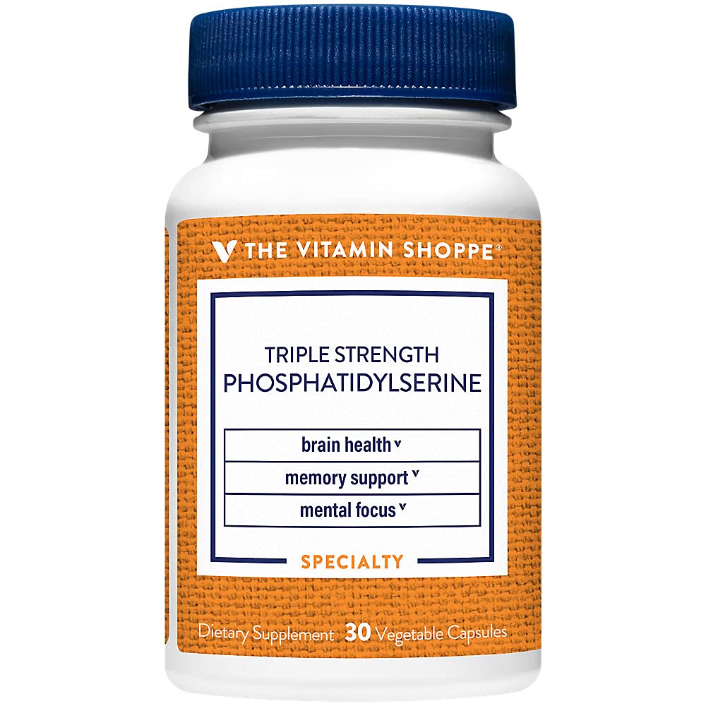 The Vitamine Shoppe Triple Strength Phosphatidylsérine pour le soutien du cerveau, de la mémoire et de la concentration, une fois par jour - (30 capsules végétales)