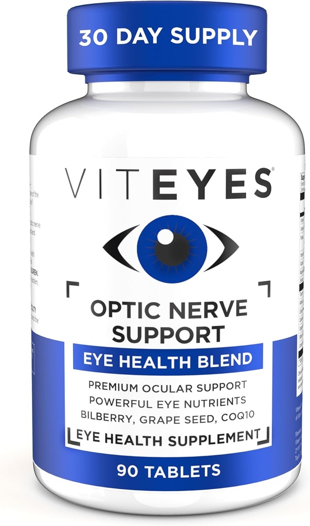 Supplément de soutien Nerve Optic Viteyes, mélange de nutrition oculaire Premium, 90 comprimés, blanc